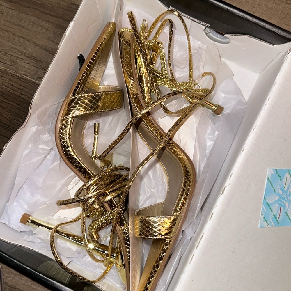 Gold heels
